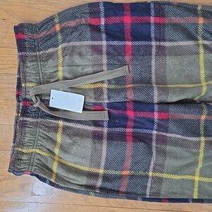 CUDDL DUDS BRAND MEN'S GREEN PLAID PAJAMA BOTTOMS SIZE SMALL
